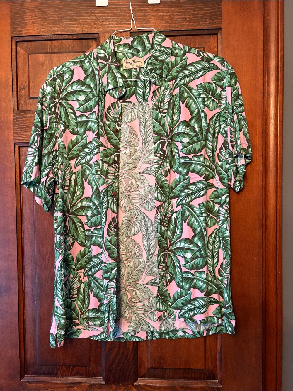 Kenny Flowers mens palm Shirt size L